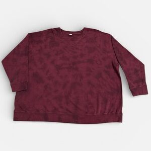 Old Navy Relaxed Vintage Crewneck Warm Tie Dye 4X Plus Damaged See Description